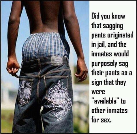 sagging your pants